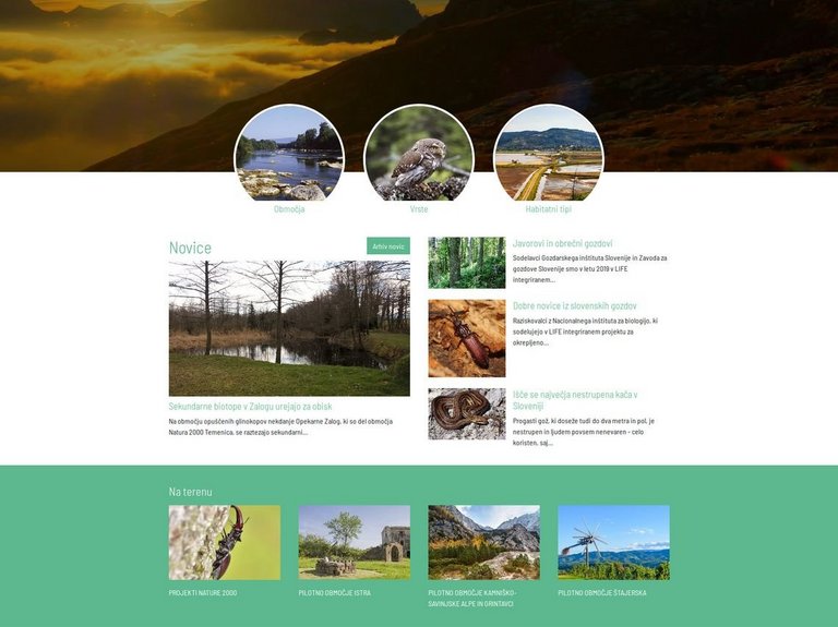 Prenova spletne strani Natura 2000
