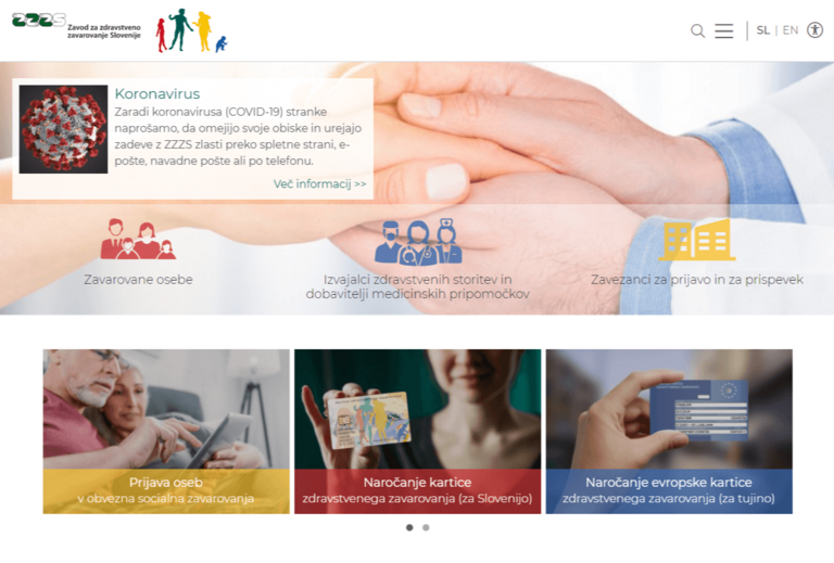 www.zzzs.si Spletna stran ZZZS